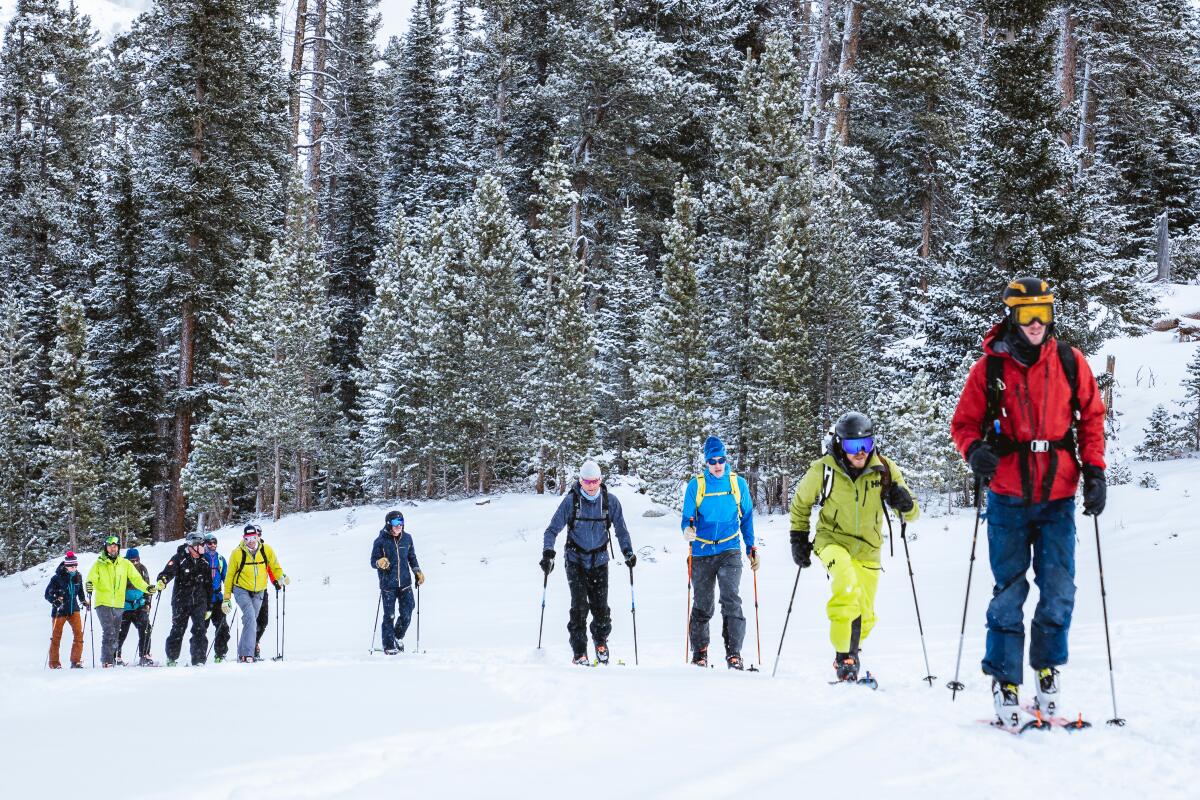 Uphill skiers hit the slopes last year at Eldora Mountain Resort outside Boulder, Colo.