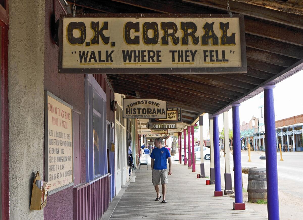 Tombstone, Ariz., home of the O.K. Corral, wasn’t named for an actual death, but after a silver mine.
