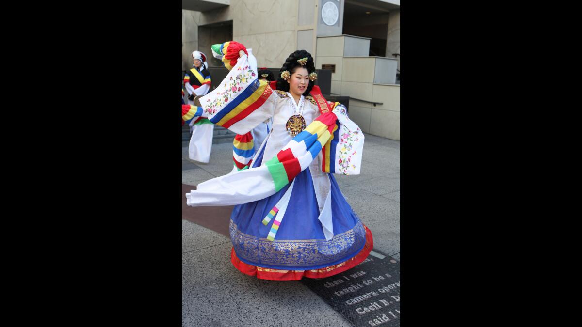 Members of the PAVA Korean Traditional Band will perform at the 84th Hollywood Christmas Parade.
