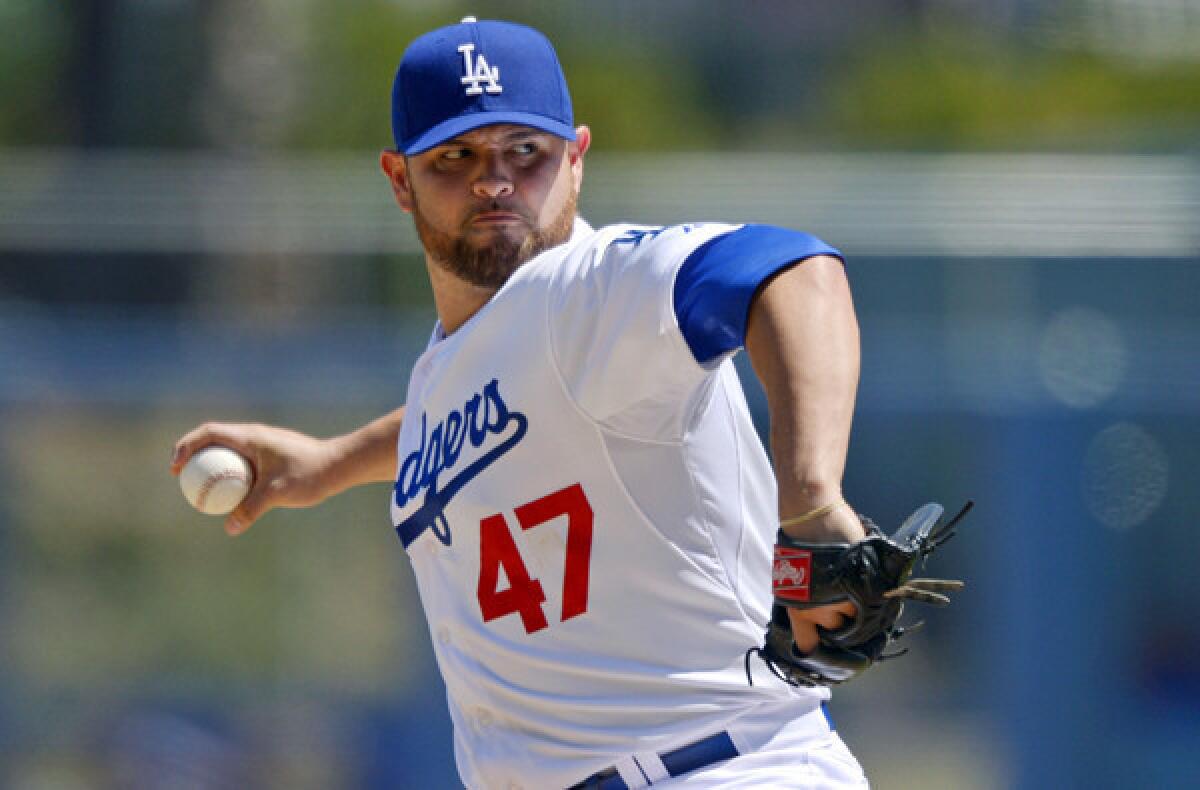 Dodgers starting pitcher Ricky Nolasco struck out 11 Cubs in his eight innings of work on Wednesday afternoon.