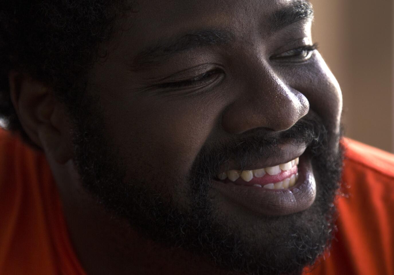 Comedian Ron Funches at his home in Glendale