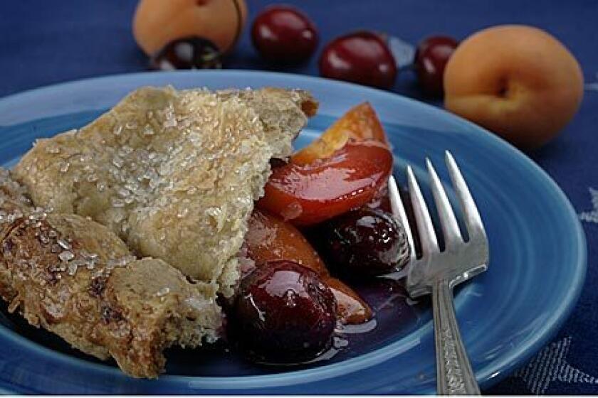 SLICE OF SPRING: Apricot and cherry pie.