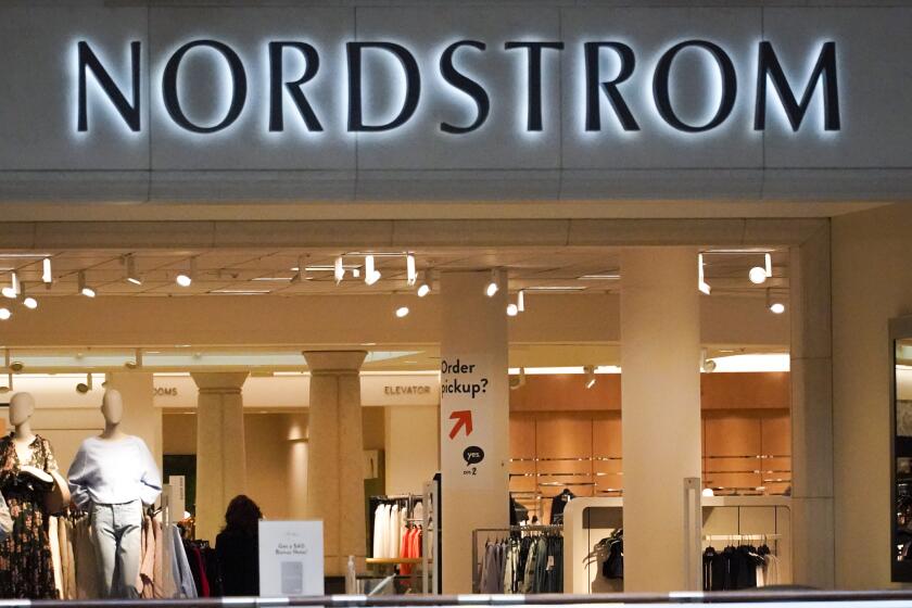 In this photo made on Wednesday, Feb. 24, 2021, an entrance to a Nordstrom store at a shopping mall in Pittsburgh. The upscale department store chain is getting into livestream selling, the latest U.S. retailer to jump on the trend that has been already popular in China. The move, announced Wednesday, March 17, is part of the company’s overall strategy to shift more of its business online. (AP Photo/Keith Srakocic)