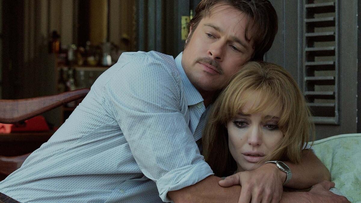 Brad Pitt and Angelina Jolie Pitt in "By the Sea," directed by Jolie Pitt.