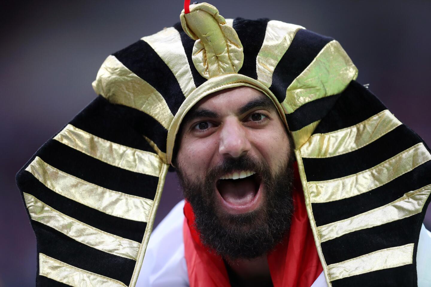 Un seguidor de la selección de Egipto.
