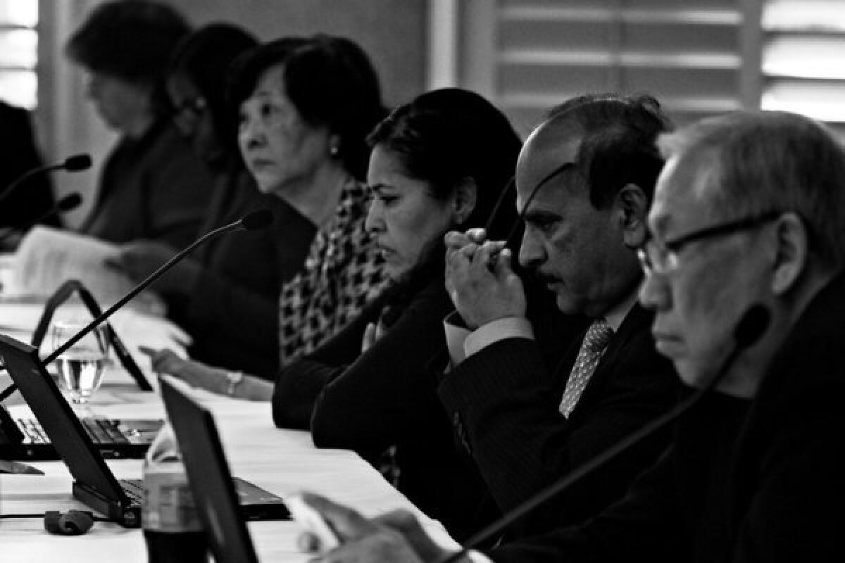 TORRANCE CA -- THURSDAY, MAY 3, 2012 -- Members of the Medical Board of California meet at a Doubletree by Hilton Hotel in Los Angeles in May. ( Liz O. Baylen / Los Angeles Times)