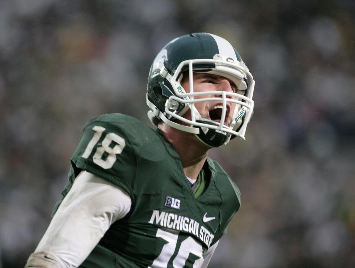 Michigan State quarterback Connor Cook helped lead the Spartans to a Rose Bowl victory over Stanford in January after posting a 12-1 record, and winning the Big Ten championship.