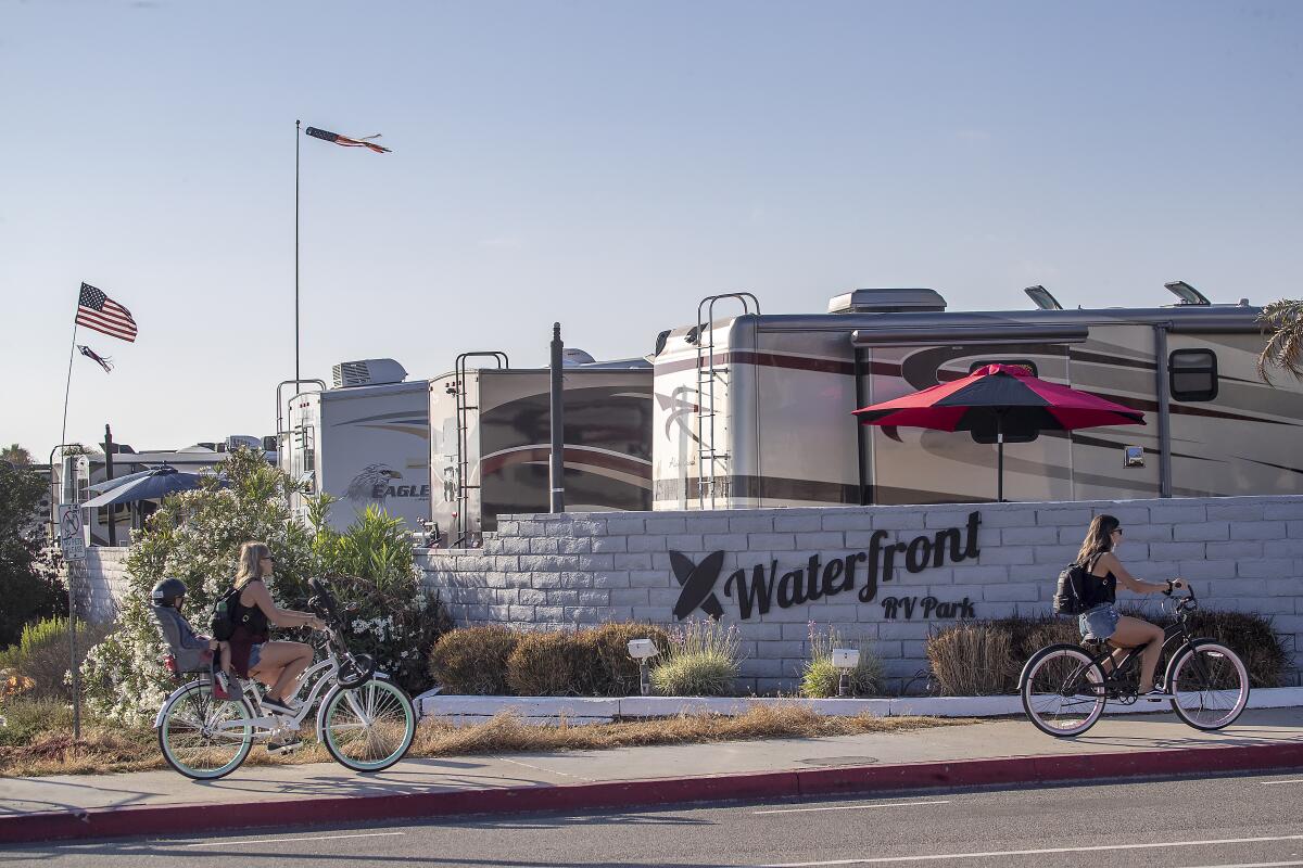 Waterfront RV Park in Huntington Beach. 