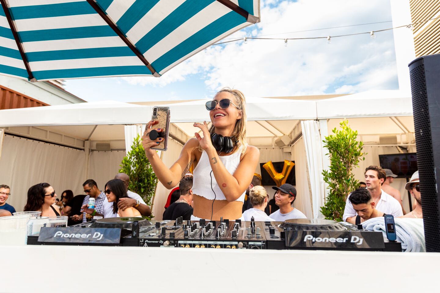 DJ Sam Blacky showed her hometown some love during a set at The Pool House on Sunday, Sept. 1, 2019.