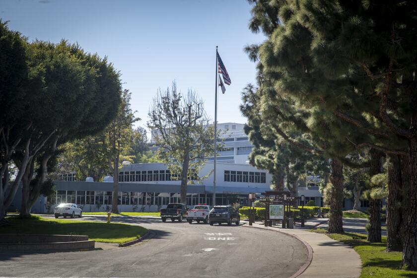 COSTA MESA, CALIF. -- TUESDAY, FEBRUARY 25, 2020: A view of the Fairview Developmental Center in Costa Mesa, where the federal government is looking to house people infected with coroavirus. The city is fighting this and has until next week to work something out with the feds. Photo taken in Costa Mesa, Calif., on Feb. 25, 2020. (Allen J. Schaben / Los Angeles Times)