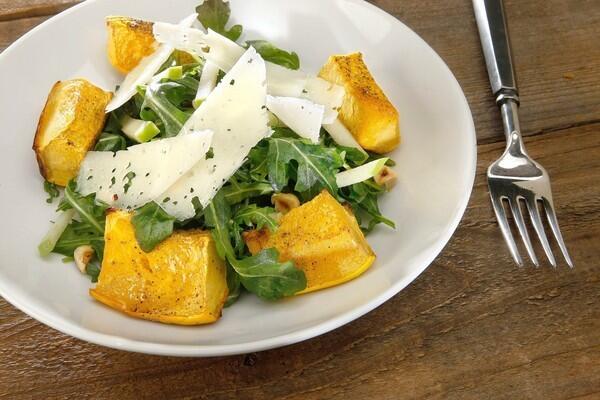 Roasted acorn squash and apple salad