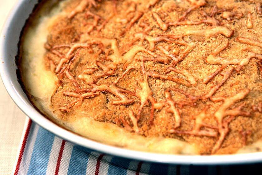 Cauliflower and potato gratin is simple and satisfying -- as a side dish at the Christmas feast or as a light main the rest of the year.