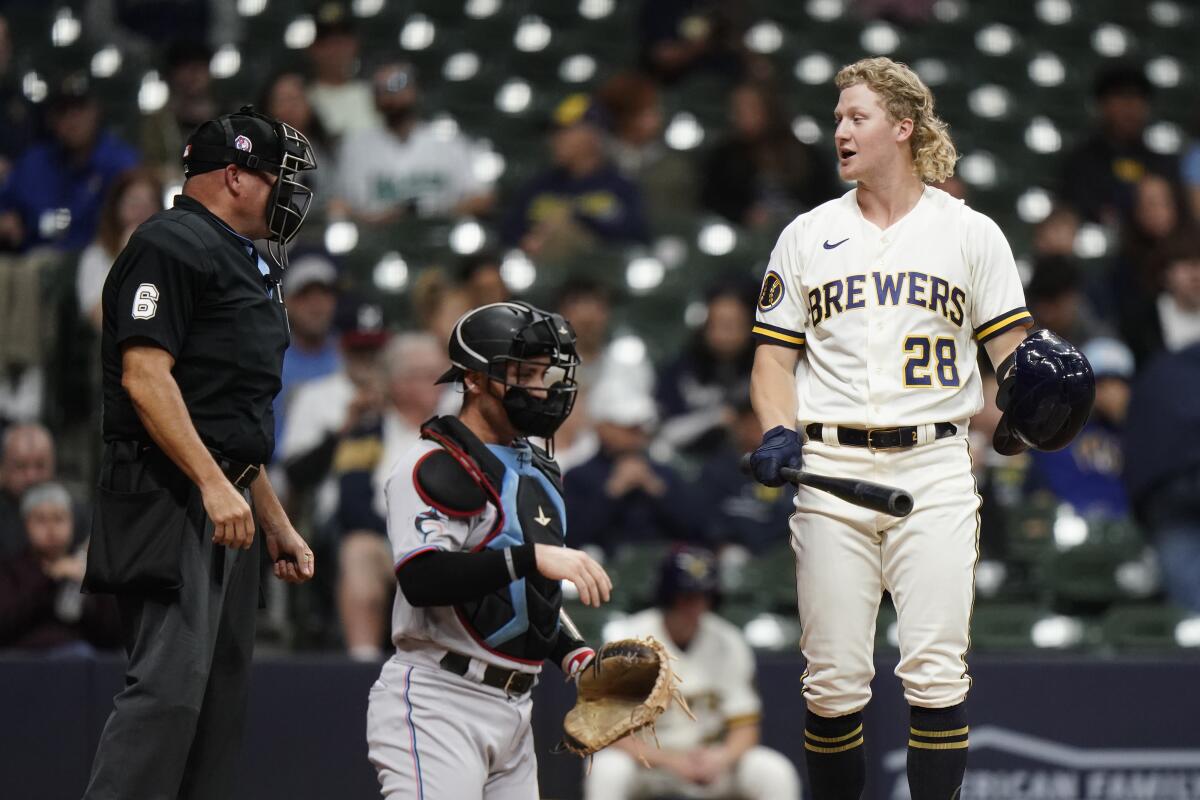 Brewers send slumping outfielder Joey Wiemer to minors and
