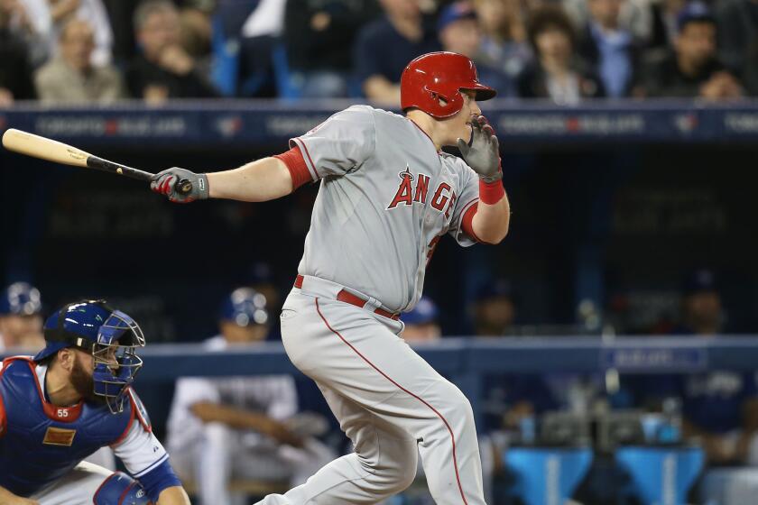 Marc Krauss played only 11 games with the Angels this season, hitting .143 with one home run and five runs batted in.
