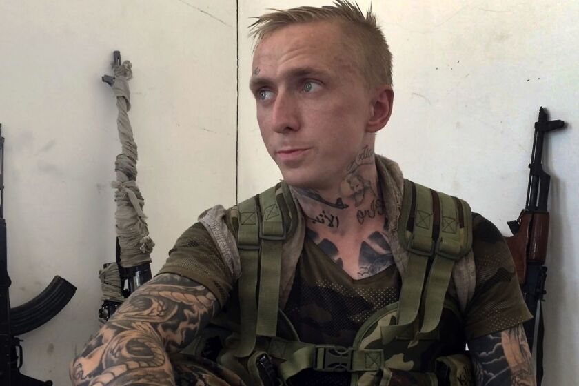 Kevin Howard, 28, is part of a small group of western volunteers who traveled legally to Syria to help local forces fight Islamic State. Howard was raised in a San Francisco orphanage. At age 17, the scrappy, buzz cut blond went straight into the Marines - infantry. Stationed at Twentynine Palms, he served for five years, including tours in Afghanistan and Iraq at the height of American deployments there.
