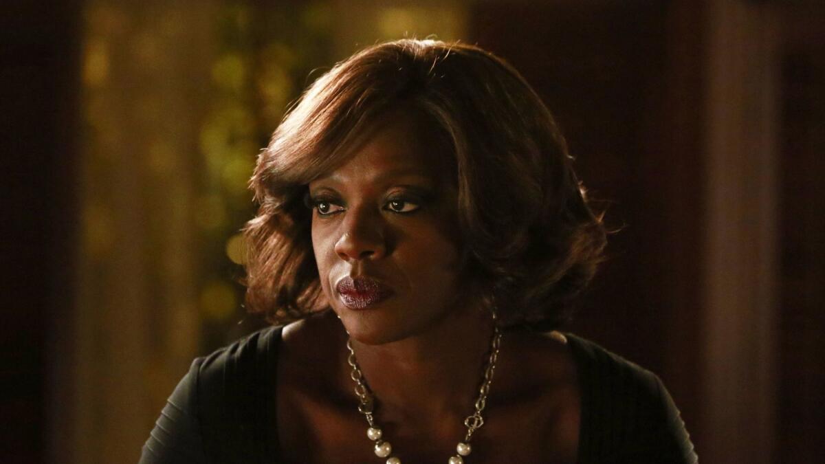 Viola Davis in a scene from "How to Get Away With Murder." (Mitchell Haaseth / Associated Press)