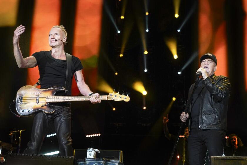 Sting and Billy Joel, at Raymond James Stadium, Feb. 24, 2024, in Tampa, Florida.
