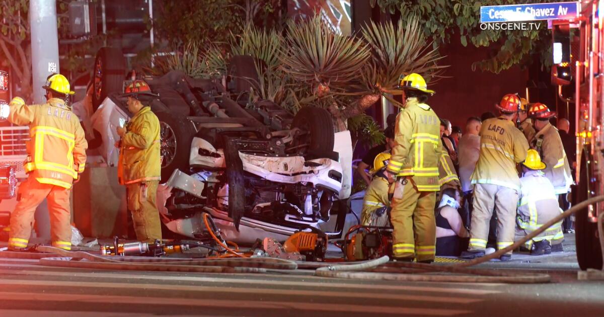 One person died and two others were seriously injured in a car accident in Chinatown One person died and two others were seriously injured in a car accident in Chinatown