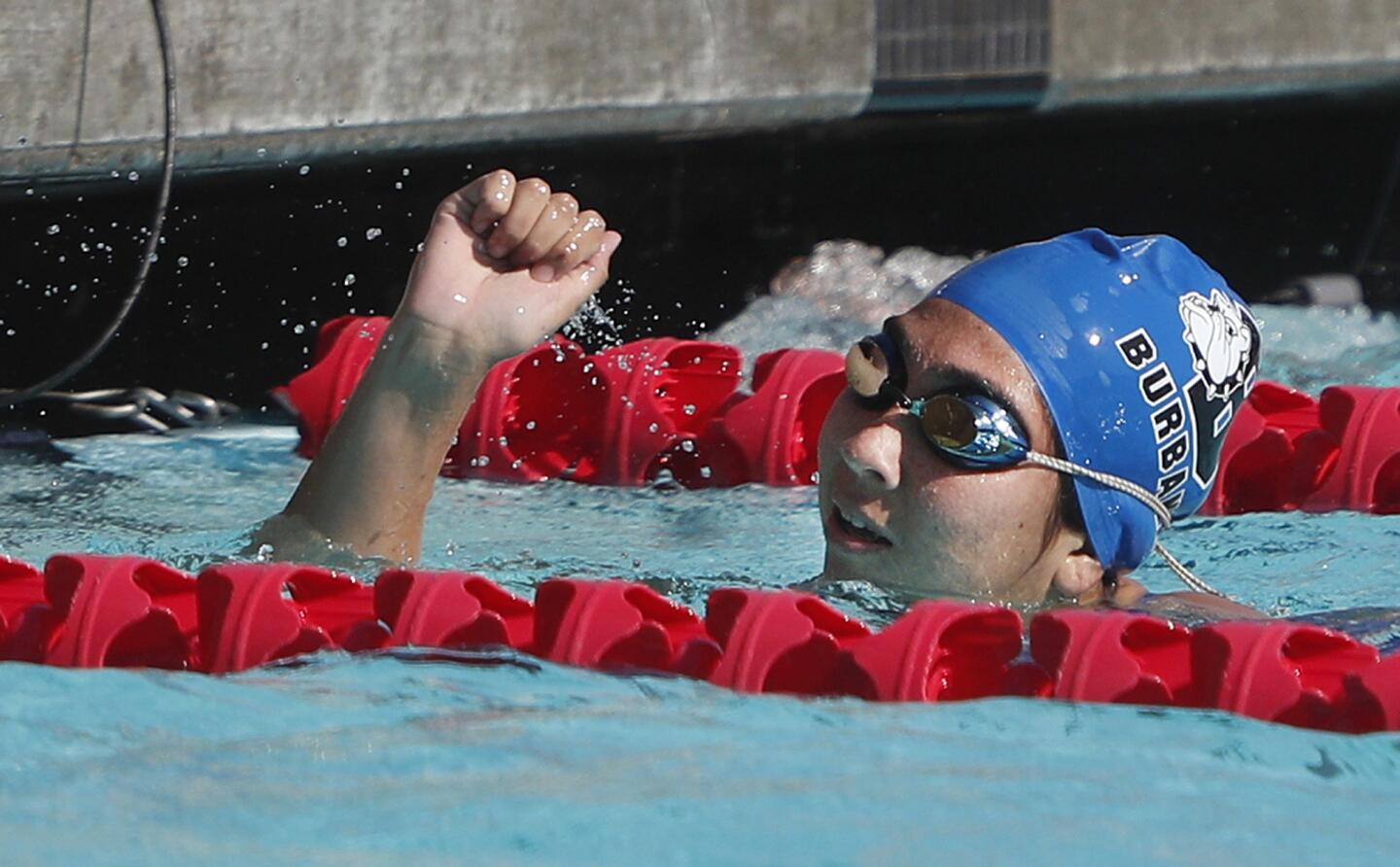 Photo Gallery: Dual Pacific League swim meet between Burroughs and Burbank