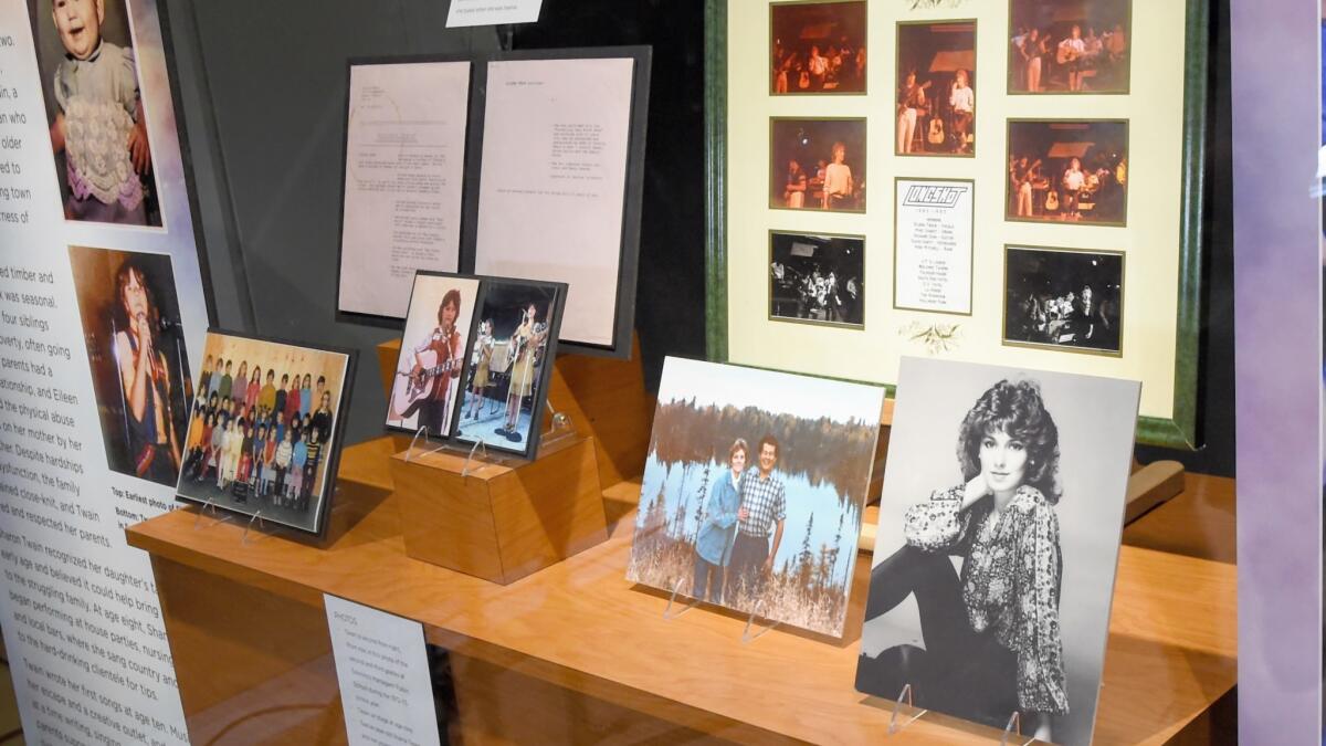 Shania Twain rose to stardom following a challenging childhood in Timmins, Ontario, Canada. Her life story is chronicled in the new exhibit "Shania Twain: Rock This Country."
