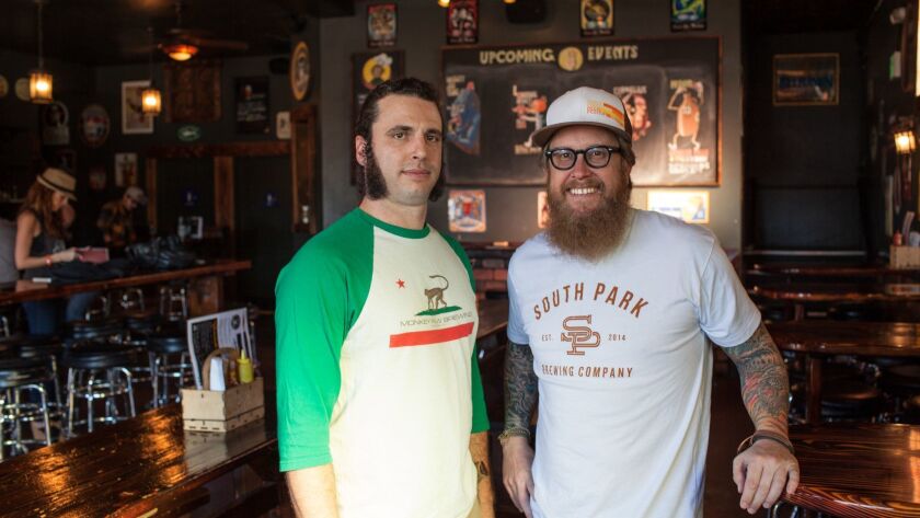 Cosimo Sorrentino (left) and Scot Blair at Monkey Paw in 2014.