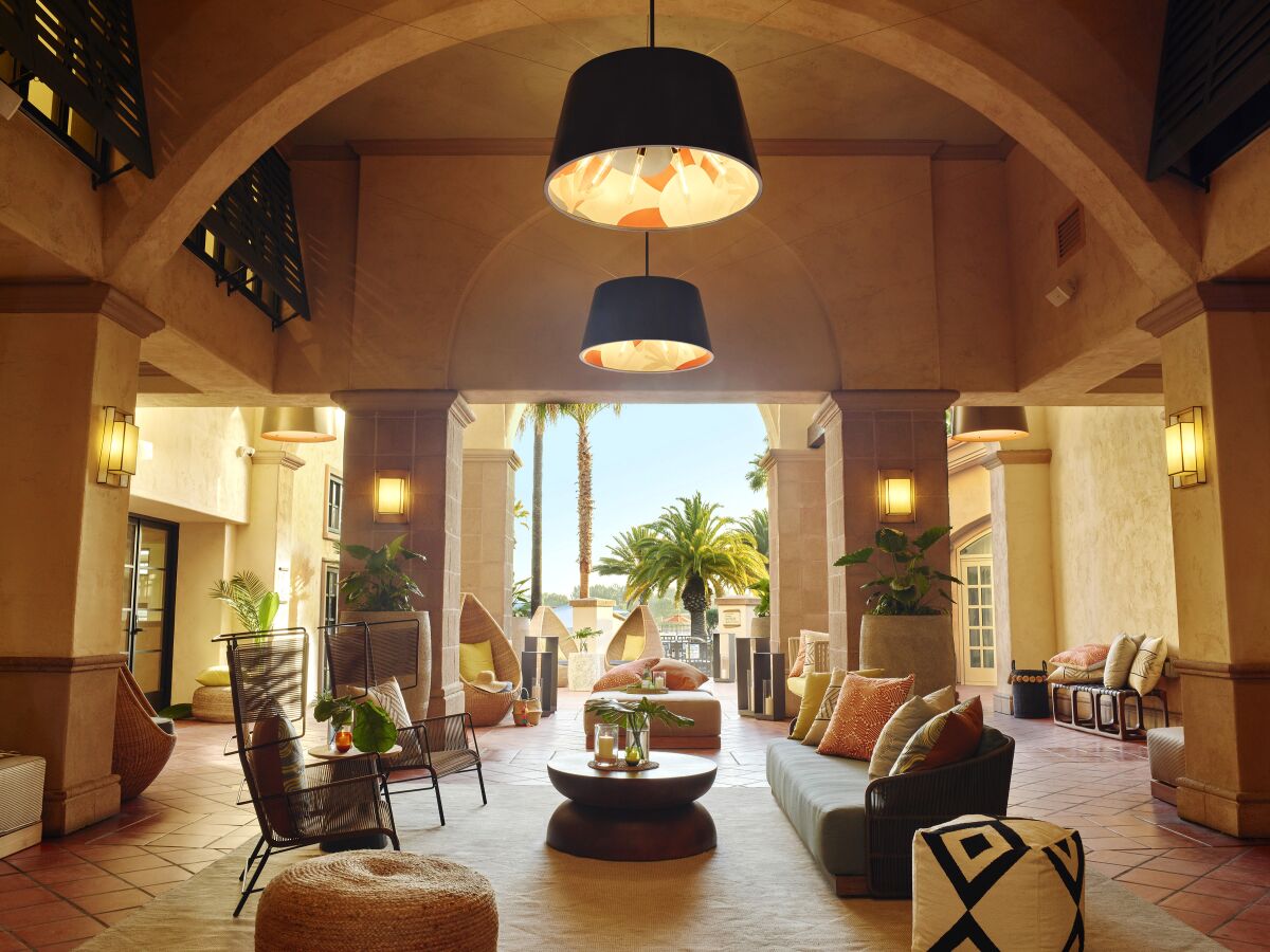 The lobby at the San Diego Mission Bay Resort.