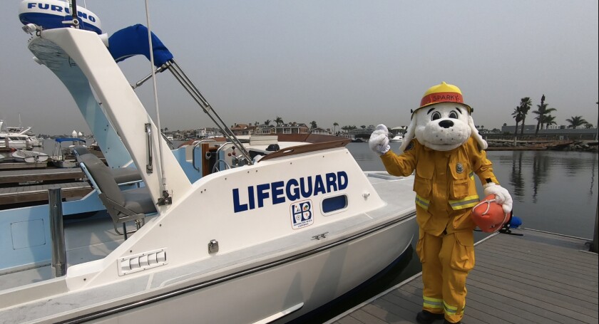 Sparky the Fire Dog is featured in videos made by the Huntington Beach Fire Department for its virtual open house this year.