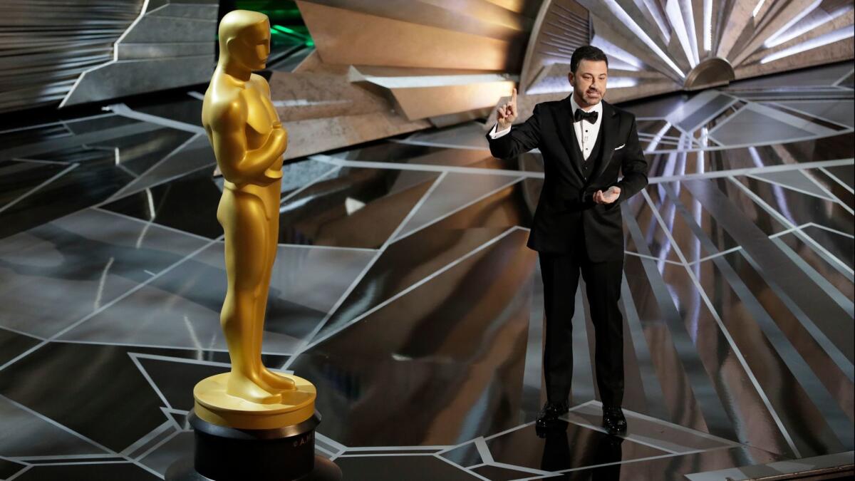 Jimmy Kimmel onstage during the 90th Academy Awards.