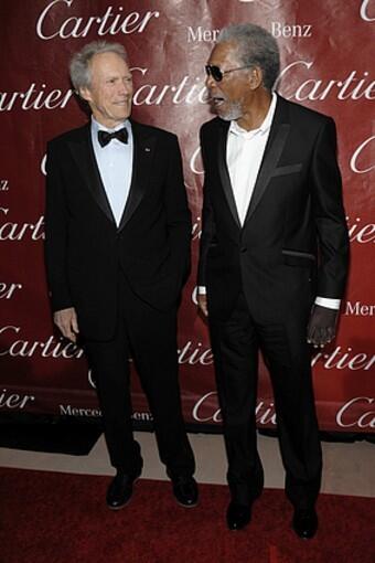 Clint Eastwood, left, with Morgan Freeman