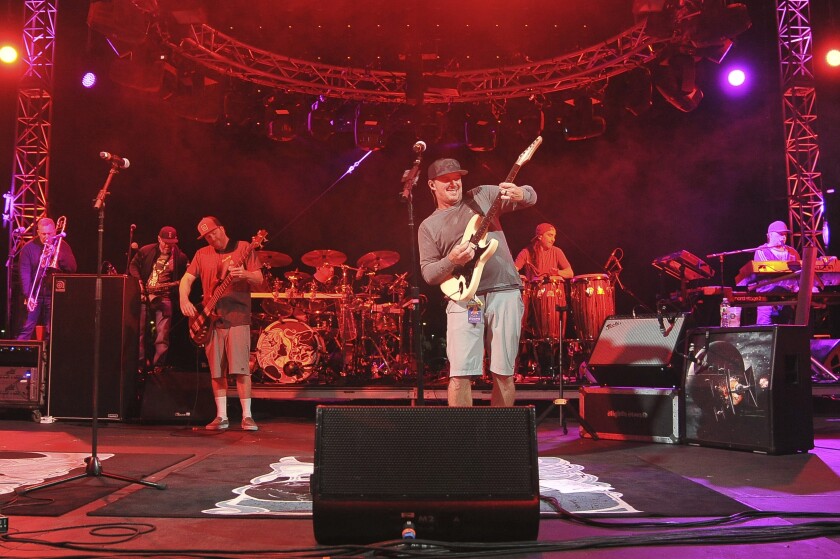 Slightly Stoopid center Kyle McDonald performs at In Your Car Concerts at the Ventura County Fairgrounds.