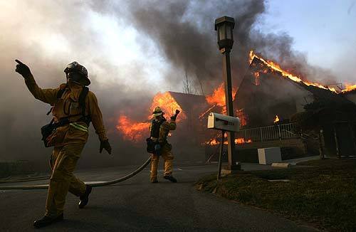 Canyon Fire -- Virgenes firehose