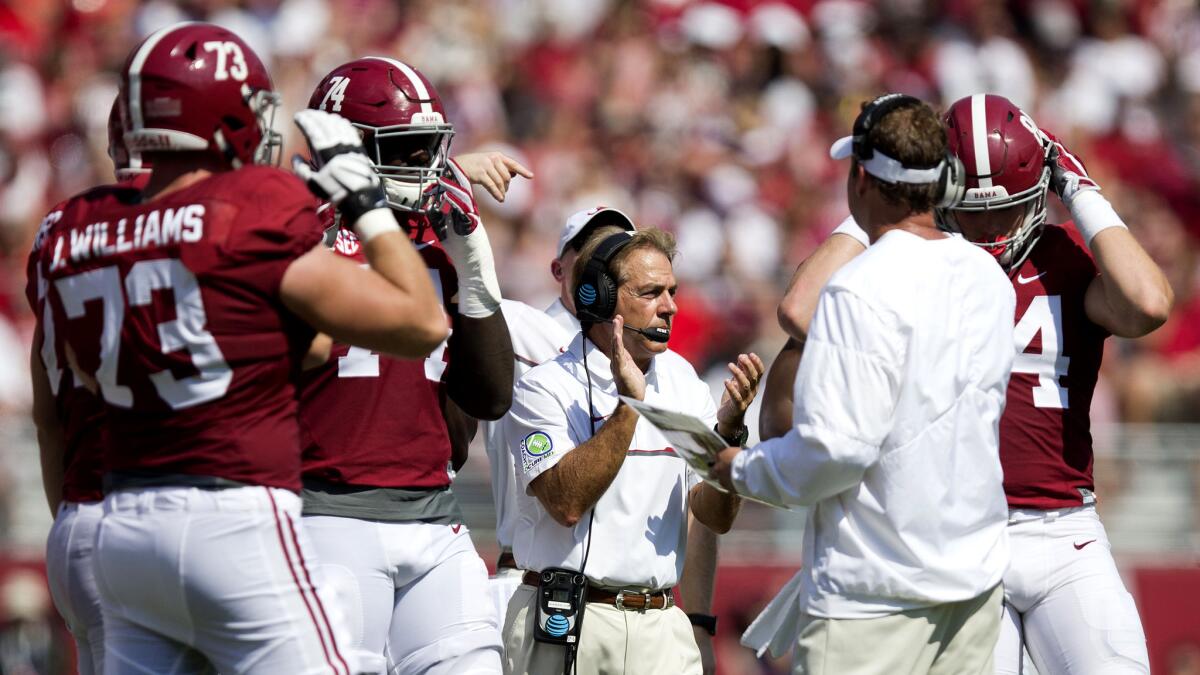 Did Coach Nick Saban and his behemoth Alabama players take it easy on Kent State? Seven second-half points suggest so.