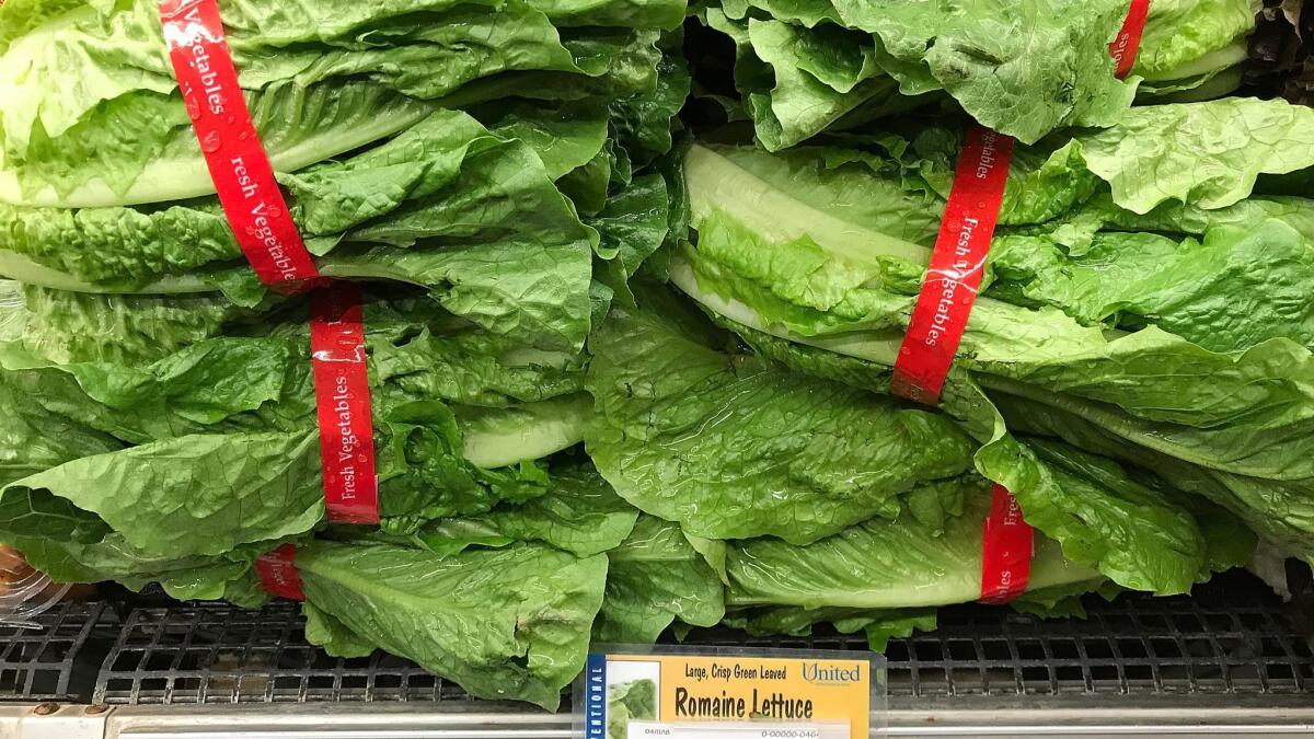 Federal health officials issued a nationwide alert Friday urging consumers to avoid romaine lettuce from California's Salinas Valley after a multistate outbreak of E. coli infections.