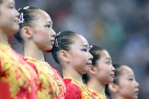 The Chinese gymnastics team
