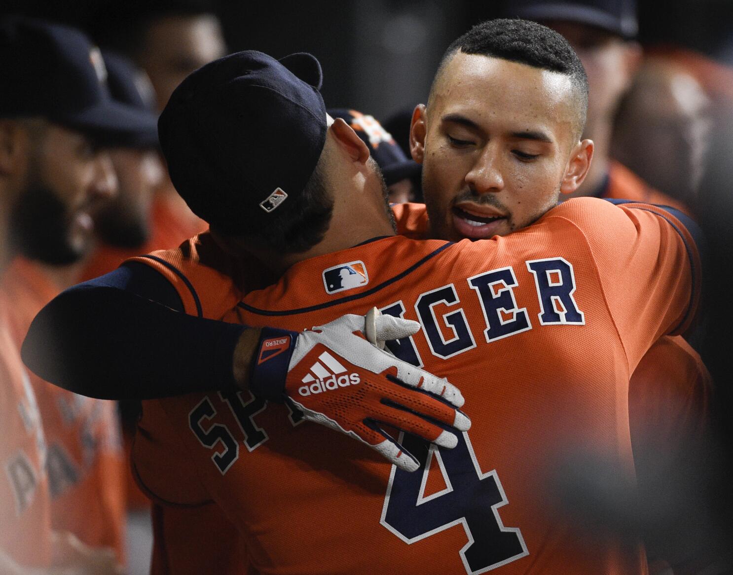 Correa HRs twice, Astros magic number at 1 for AL West - The San Diego  Union-Tribune