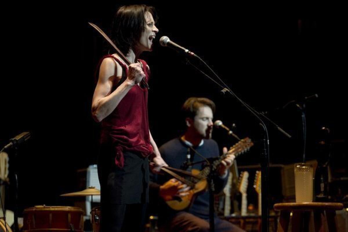 Fiona Apple and Blake Mills perform at the Newmark Theater in Portland, Ore.