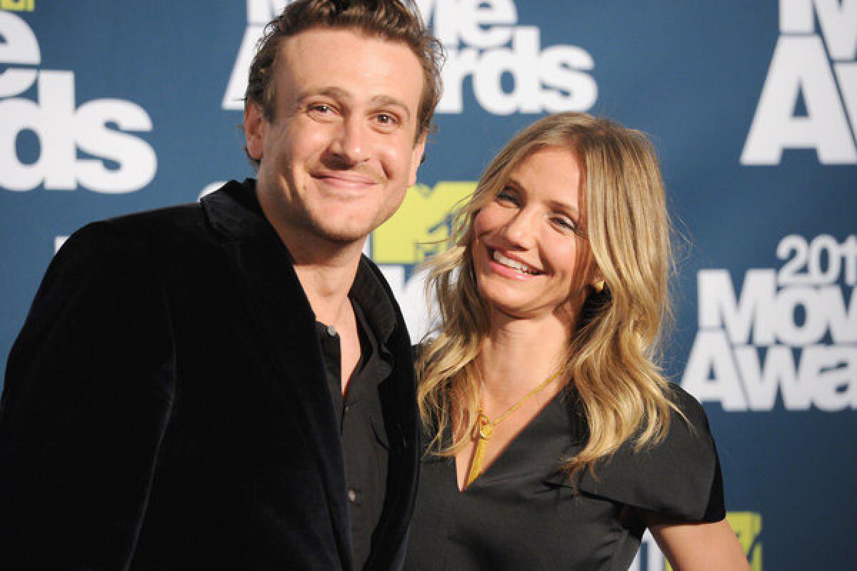 Cameron Diaz and Jason Segel, shown at the 2011 MTV Movie Awards, sparked dating rumors this week with a "friendly" dinner in New York.