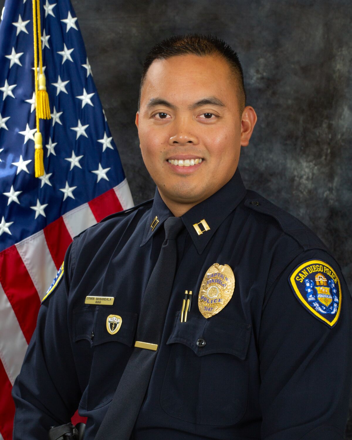 San Diego Police Capt. Erwin Manansala says he's glad to return to the department's Northern Division.