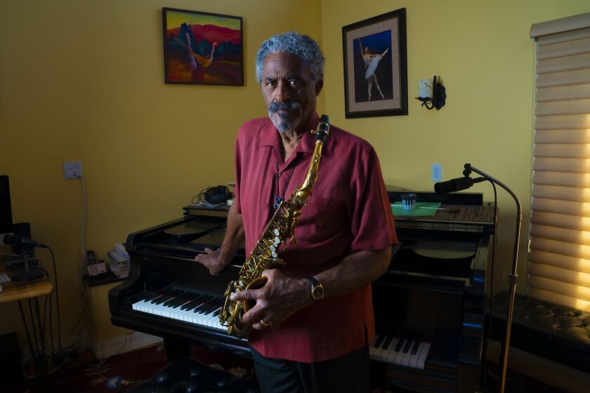 SAN DIEGO, CA - OCTOBER 01: At his home in Talmadge San Diego, Charles McPherson, 81 a jazz saxophonist recently released his most recent recording, Jazz Dance Suites, containing 15 original songs. (Nelvin C. Cepeda / The San Diego Union-Tribune)