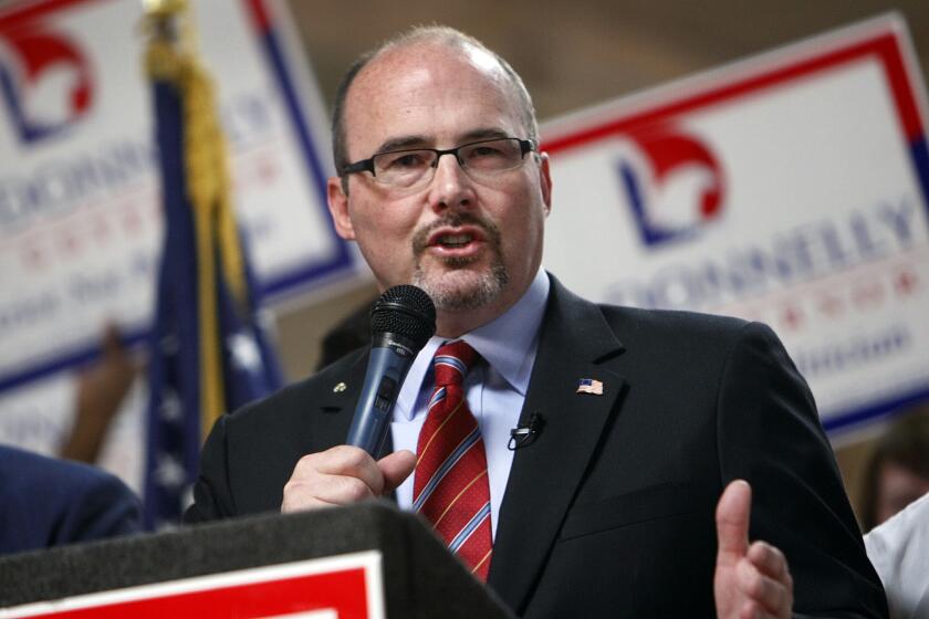 Assemblyman Tim Donnelly announces his run for California governor in Baldwin Park.