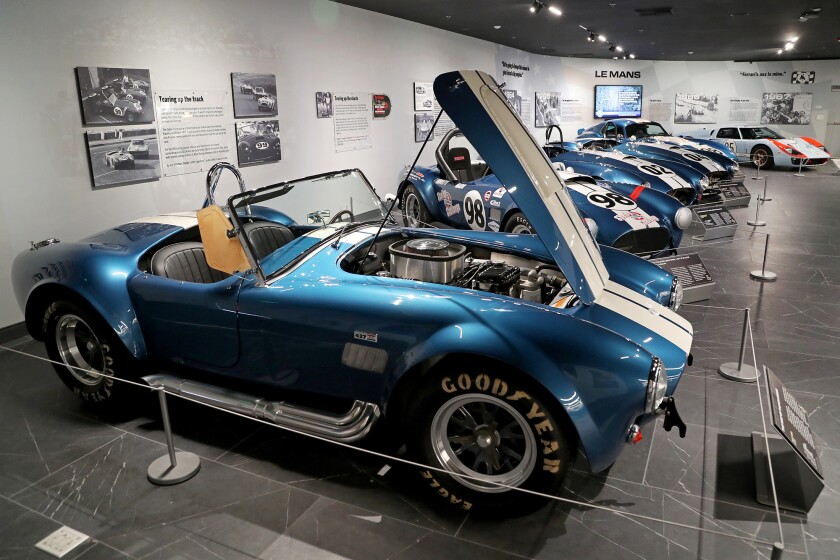 A 1965 427 Cobra CSX3000 on display at the Segerstrom Shelby Event Center and Museum in Irvine.