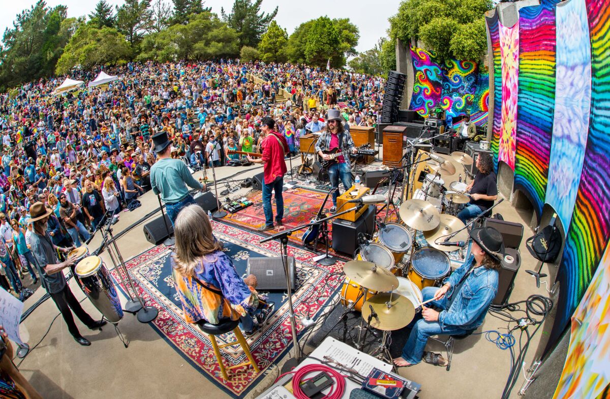 Jerry Day in 2014. This year Jerry Day celebrates the 75th anniversary of Jerry Garcia's birth at the Jerry Garcia Amphitheater in McLaren Park, near where the mellow Grateful Dead leader grew up. It also celebrates the 50th anniversary of the Summer of Love. (Henry Hungerland)