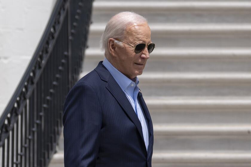 President Joe Biden walks to Marine One for departure from the South Lawn of the White House, Tuesday, April 30, 2024, in Washington. Biden is headed to Delaware. (AP Photo/Alex Brandon)
