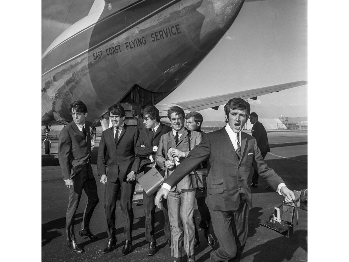 The Dave Clark Five on the tarmac at LAX