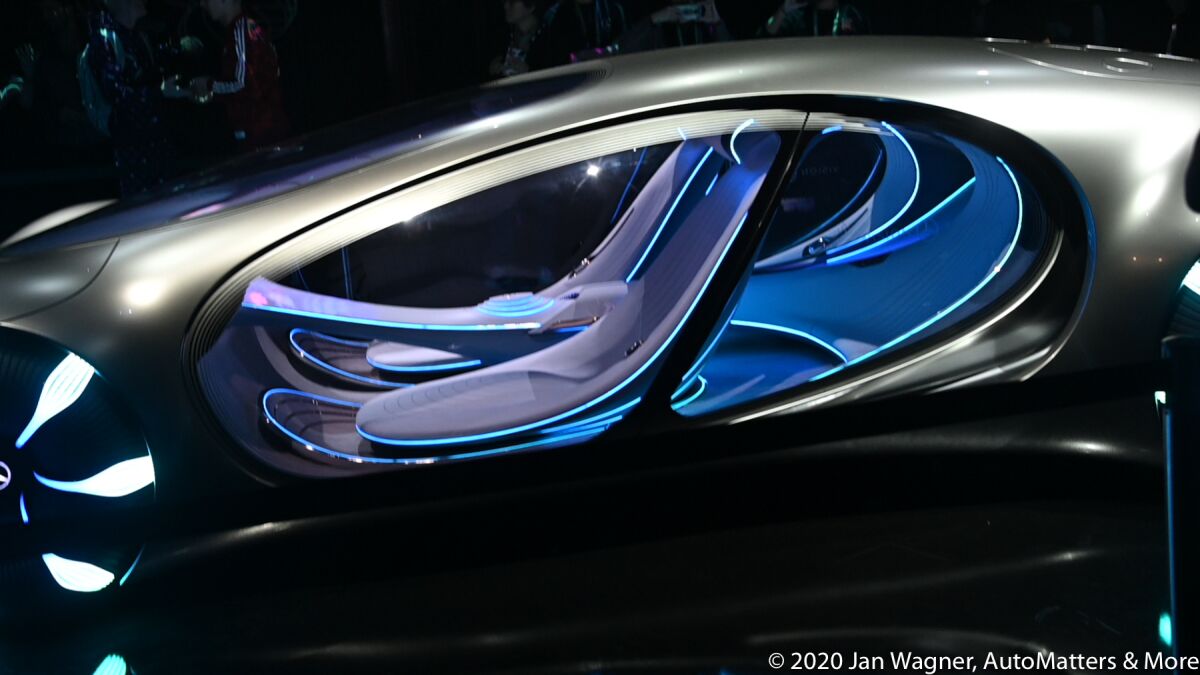 Interior of the Mercedes-Benz Vision AVTR concept