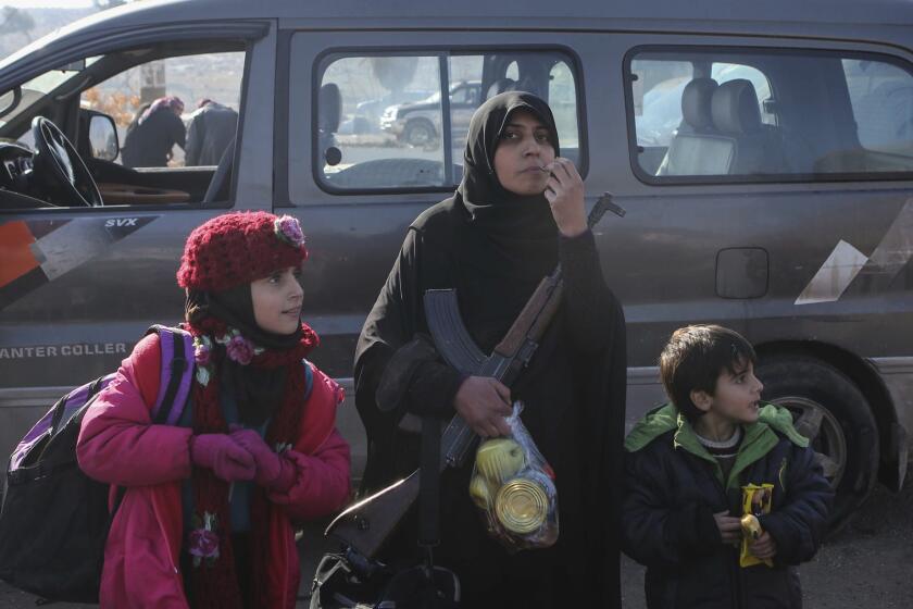 Syrians evacuated from the embattled Syrian city of Aleppo during the ceasefire arrive at a refugee camp in Rashidin, near Idlib, Syria, on Dec. 20, 2016. Russian Foreign Minister Sergey Lavrov said on Tuesday that Russia, Iran and Turkey are ready to act as guarantors in a peace deal between the Syrian government and the opposition. He spoke on Tuesday after a meeting of the three countries' foreign ministers in Moscow.