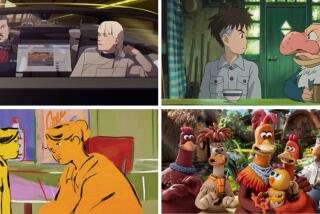 Stills from four features at the Animation Is Film Festival - all different visual styles and dramatic/comedic approaches.
