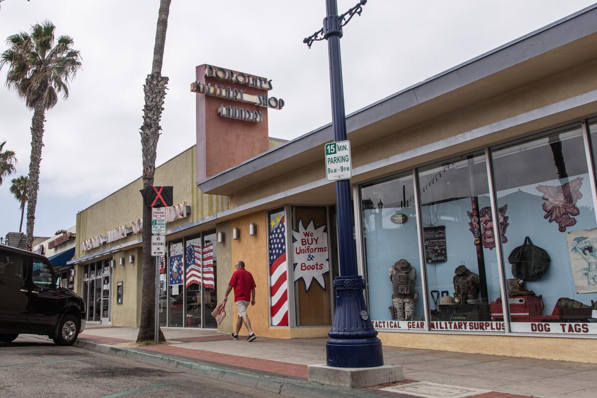 Dorothy's Military Shop in downtown Oceanside.