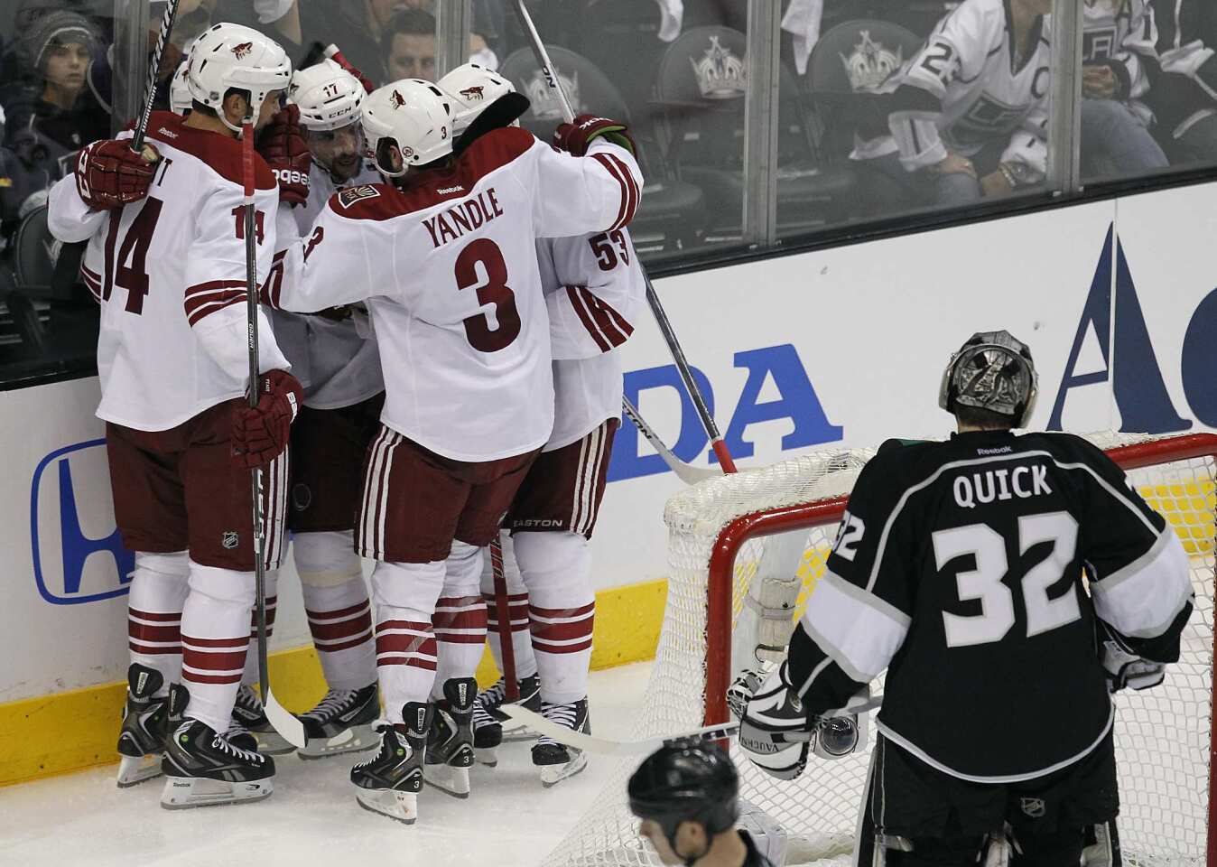 Coyotes celebrate