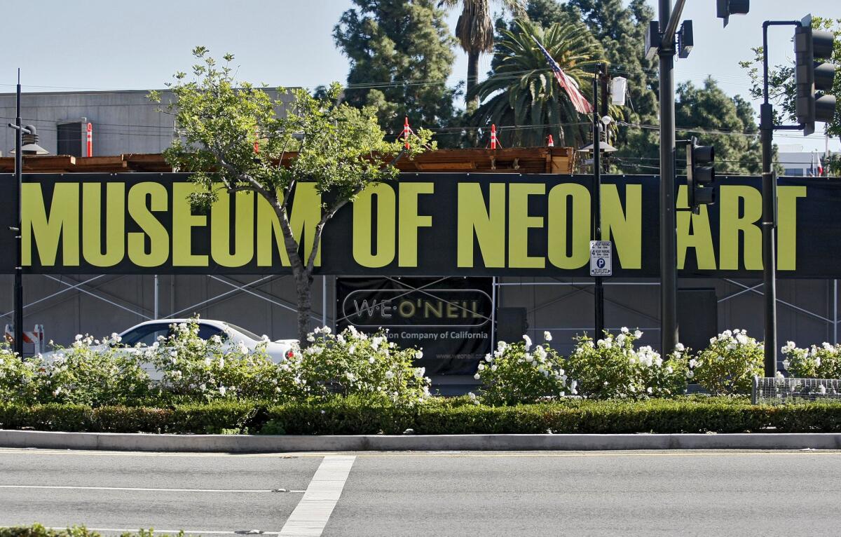 The Museum of Neon Art is under construction across from the Americana at Brand at 216 S. Brand Blvd. in Glendale on Wednesday, Nov. 13, 2013.